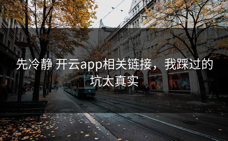 先冷静 开云app相关链接，我踩过的坑太真实